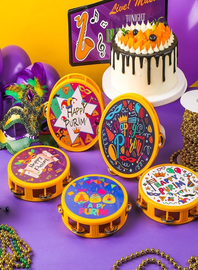 Lukmaa 20 Pcs Happy Purim Tambourine Noisemaker Purim Percussion Musical Instruments Festivities Begin with Noise Maker for Happy Day Party Birthday Supplies - Image 3